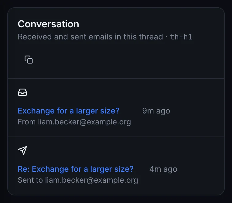 Liam’s conversation with Halden support on a phone.